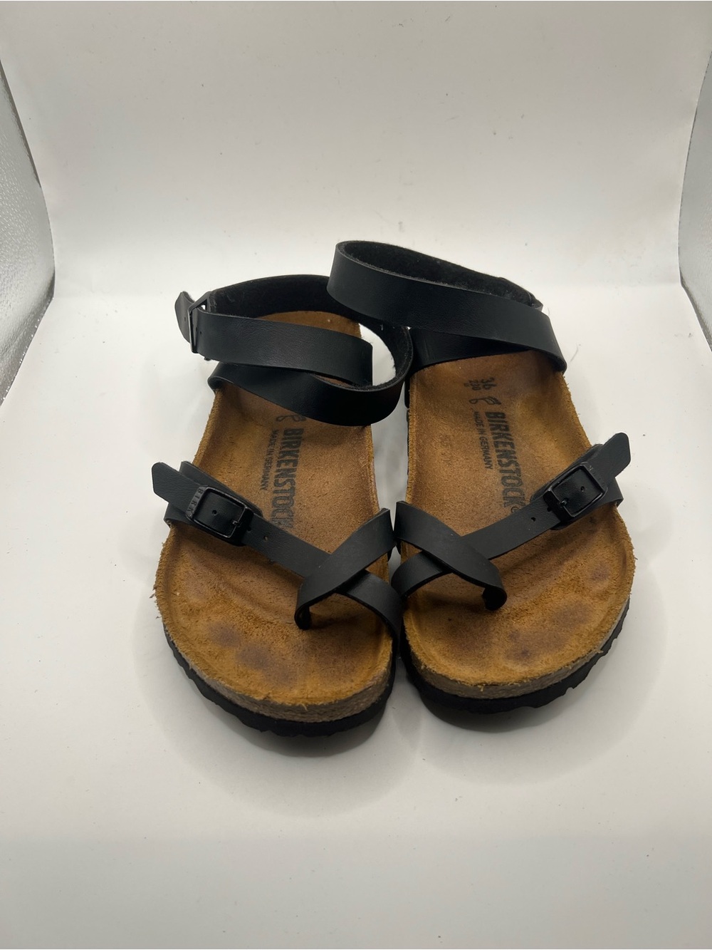 Birkenstock Black Ankle-Strap Crisscross Sandals